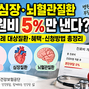 암·심장·뇌혈관 병원비 5%만 낸다! 산정특례 대상자 조회·대상질환·신청방법 총정리