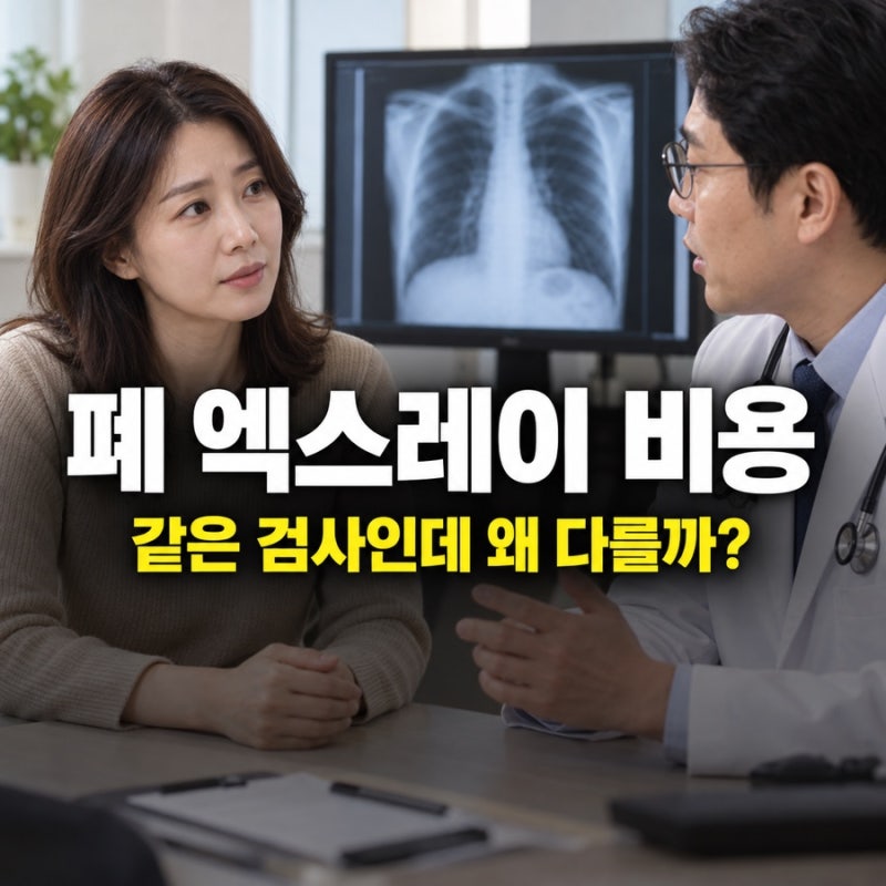 폐 엑스레이 비용, 같은 검사인데 결제 금액이 다른 이유
