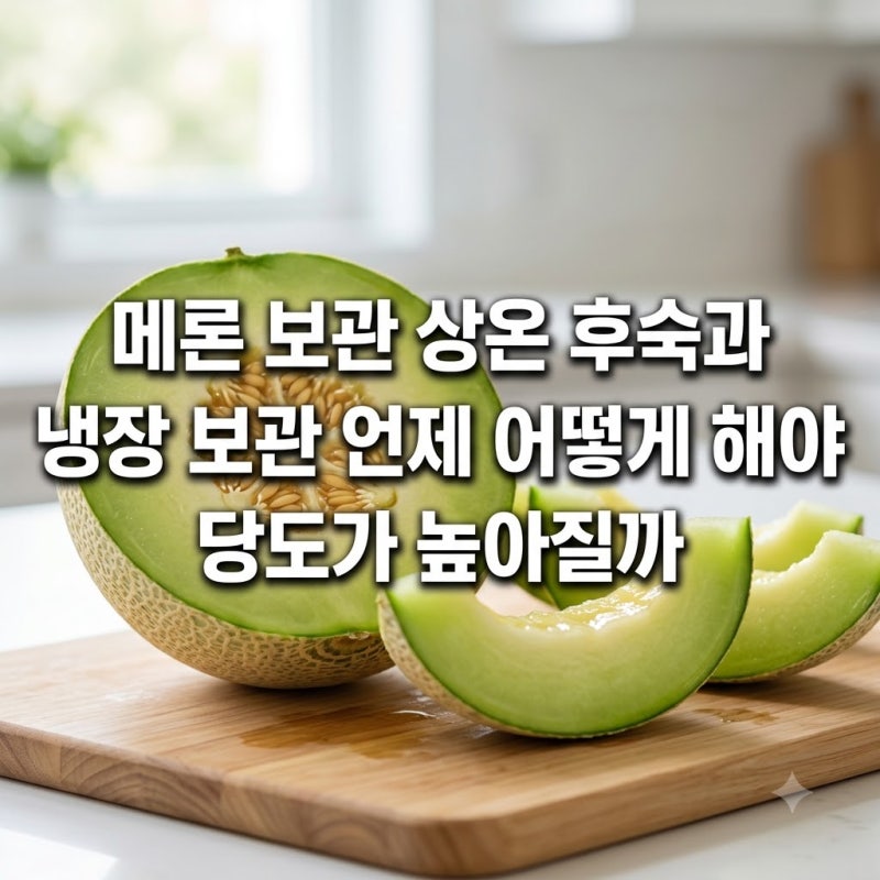 메론 보관 상온 후숙과 냉장 보관 언제 어떻게 해야 당도가 높아질까