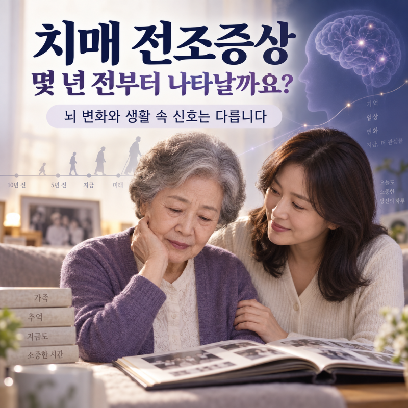 치매 전조증상은 몇 년 전부터 나타날까요? 뇌 변화와 생활 속 신호의 차이
