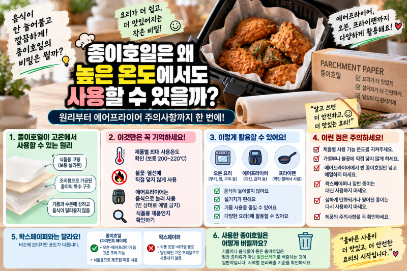 종이호일은 왜 높은 온도에서도 사용할 수 있을까?｜원리부터 에어프라이어 주의사항까지
