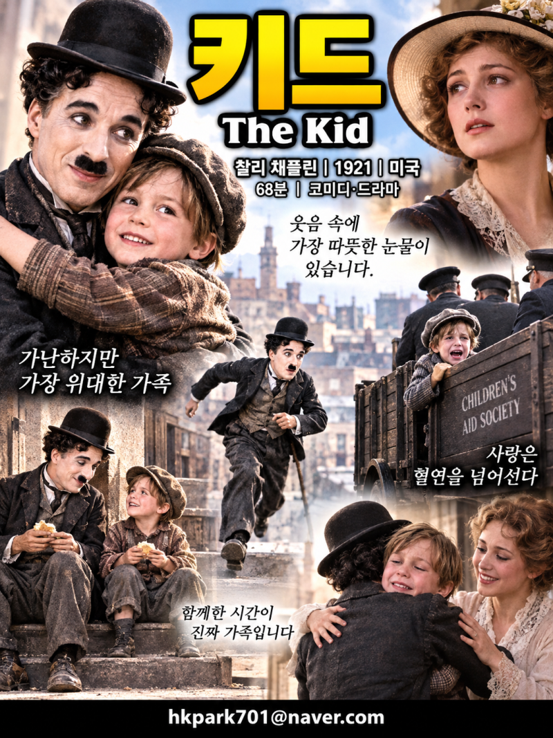 키드//찰리 채플린/1921/미국/68분/코미디·드라마/The Kid
