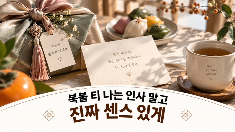 추석 인사말 뭐라고 보내지? 복붙 티 안 나는 센스 있는 카톡 문구