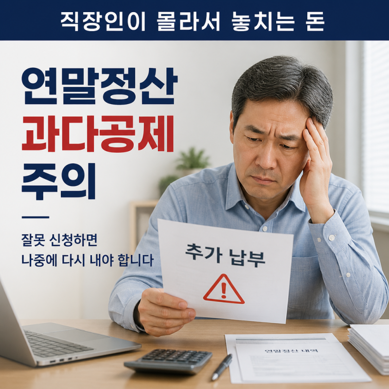 잘못 신청하면 나중에 다시 내야 하는 연말정산 과다공제 주의점