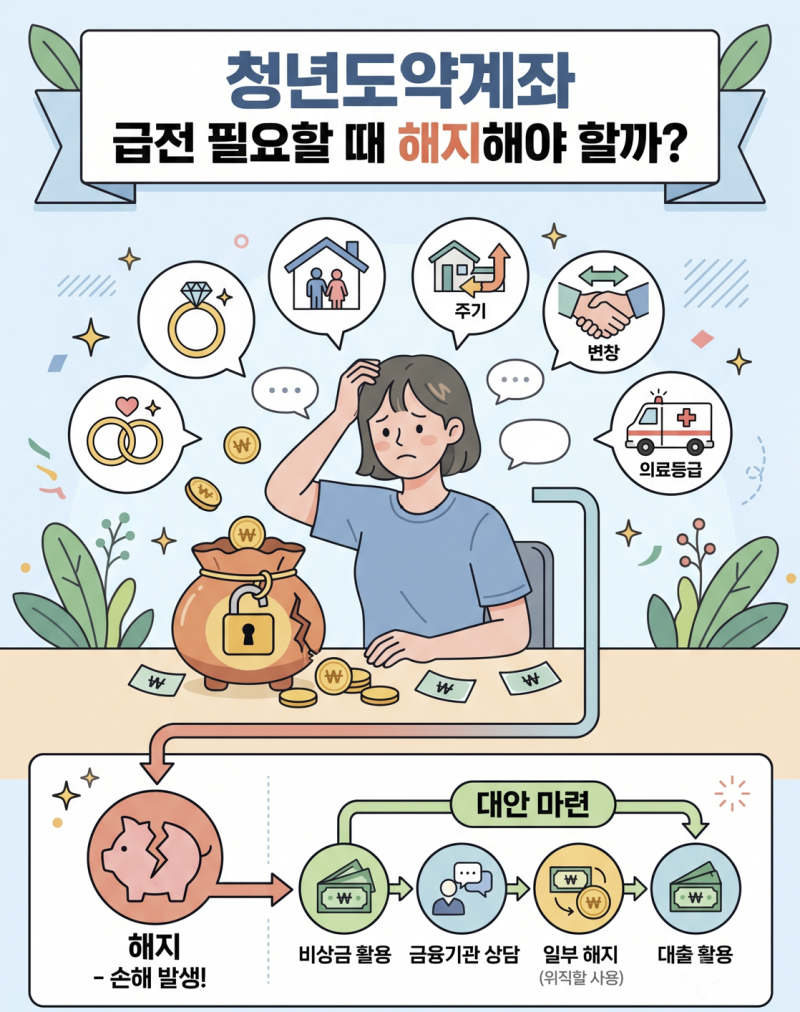 청년도약계좌 급전 필요할 때 해지해야 할까? 특별중도해지 사유와 적금 담보대출 총정리(4....