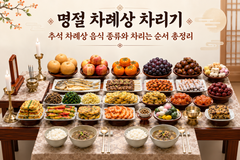 명절 차례상 차리기｜추석 차례상 음식 종류와 차리는 순서 총정리