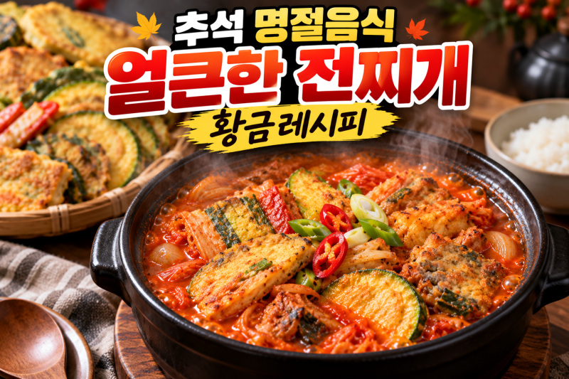 추석 남은 전 이렇게 드세요! 느끼함 싹 잡는 얼큰 전찌개 황금레시피
