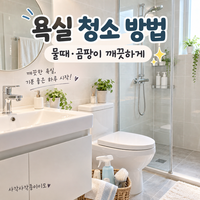 욕실 청소 방법 화장실 물때 곰팡이 제거 깨끗하게 하는법