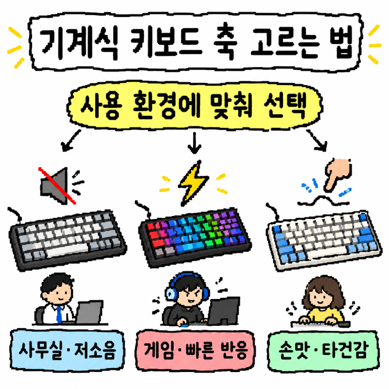 기계식 키보드 추천 가이드: 사무실 저소음부터 게이밍 유무선 풀배열·텐키리스 비교 선택....