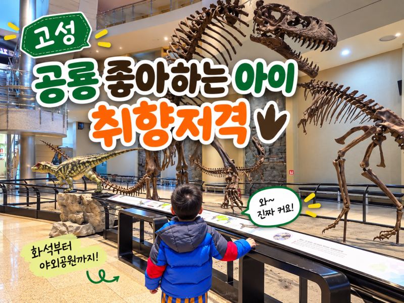 [고성] 공룡 좋아하는 아이와 가볼만한곳! 화석·야외공원·공룡빵까지 ‘고성공룡박물관’