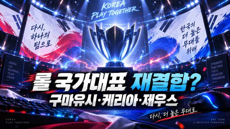 구마유시·케리아 다시 바텀 듀오로｜제우스·페이커까지 국가대표에서 재결합