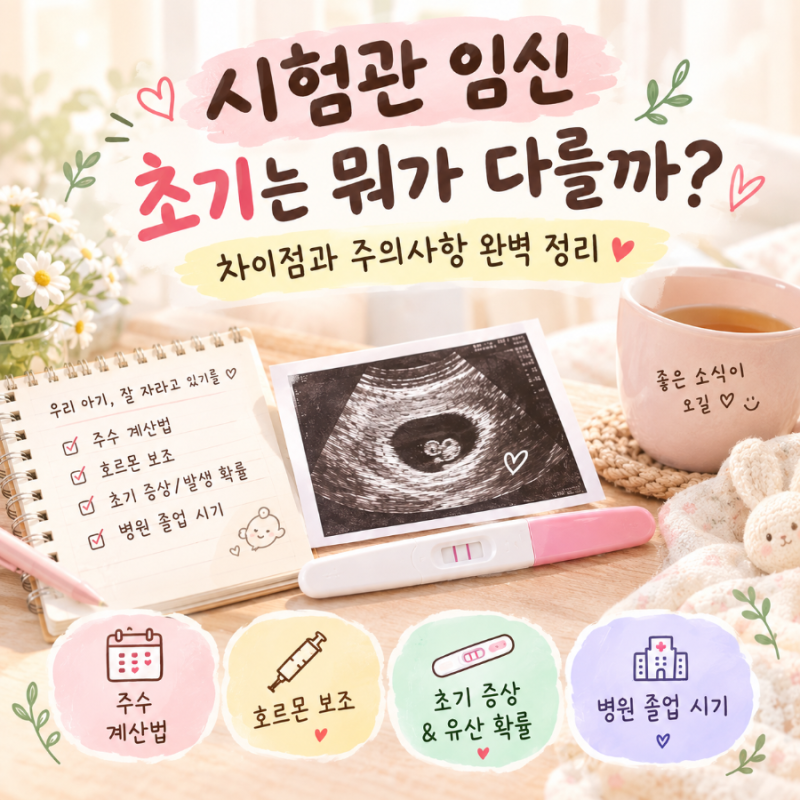 시험관 임신 초기 자연임신과 뭐가 다를까?｜주수 계산부터 약 중단 시기까지