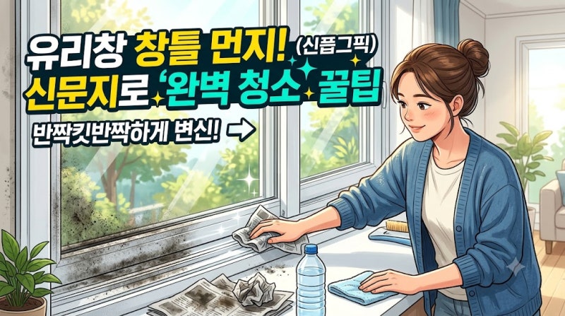창틀 먼지 청소 신문지로 10분 만에 끝내는 살림 꿀팁
