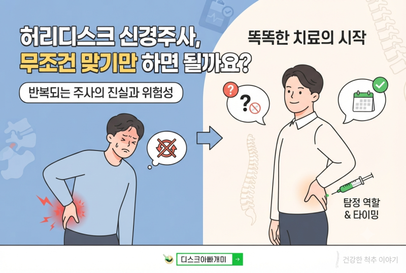 [허리디스크]허리디스크 신경주사, 무조건 맞기만 하면 될까요?