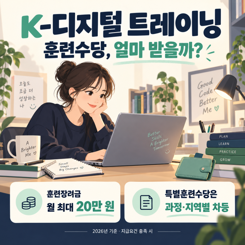 K-디지털 트레이닝 훈련수당과 출석 조건, 80% 채우면 전액 받을까?