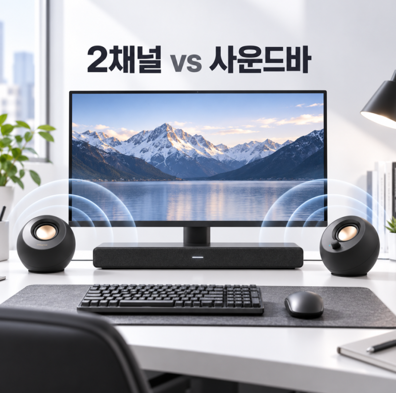 컴퓨터 스피커 추천 2채널과 사운드바 차이