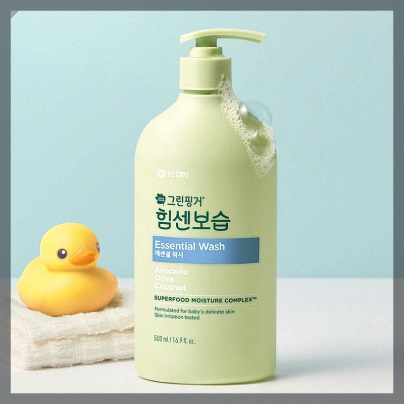가성비 최고 아기바디워시 그린핑거 힘센보습 에센셜 워시 사용기