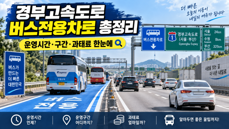 2026 경부고속도로 버스전용차로 운영시간·구간·위반 과태료 총정리