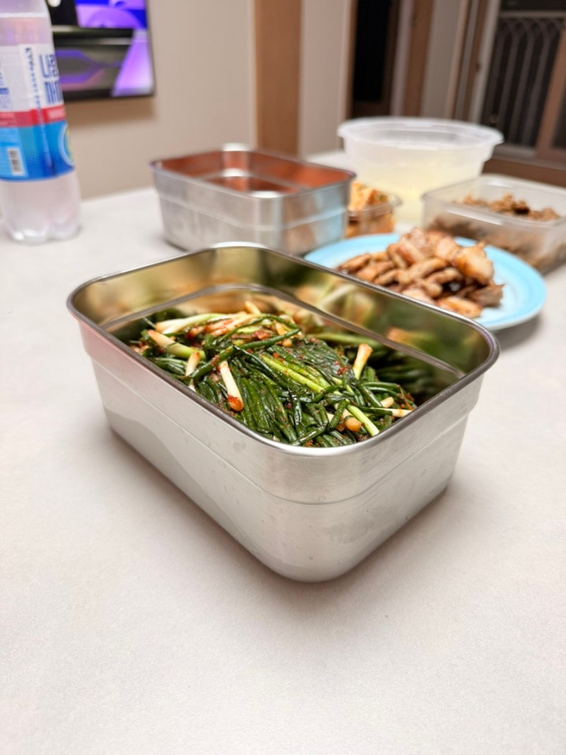 스텐 반찬통 김치통 마감처리 좋고 가볍고 튼튼한 키친아트