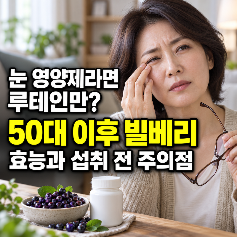“눈 영양제라면 루테인만?” 50대 이후 챙겨볼 빌베리 효능과 섭취 전 주의점