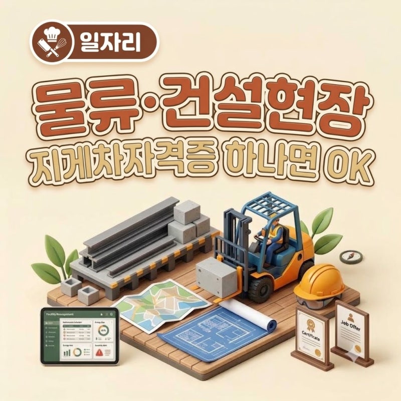 [일자리-5] 지게차운전기능사｜나이 제한 없이 도전 가능합니다