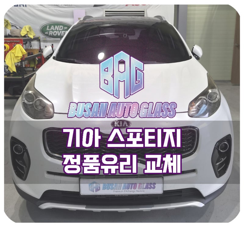 스포티지 QL 전면 앞유리교환 교체 전체 썬팅재시공까지 가격 비용 걱정말고 수리받으세요