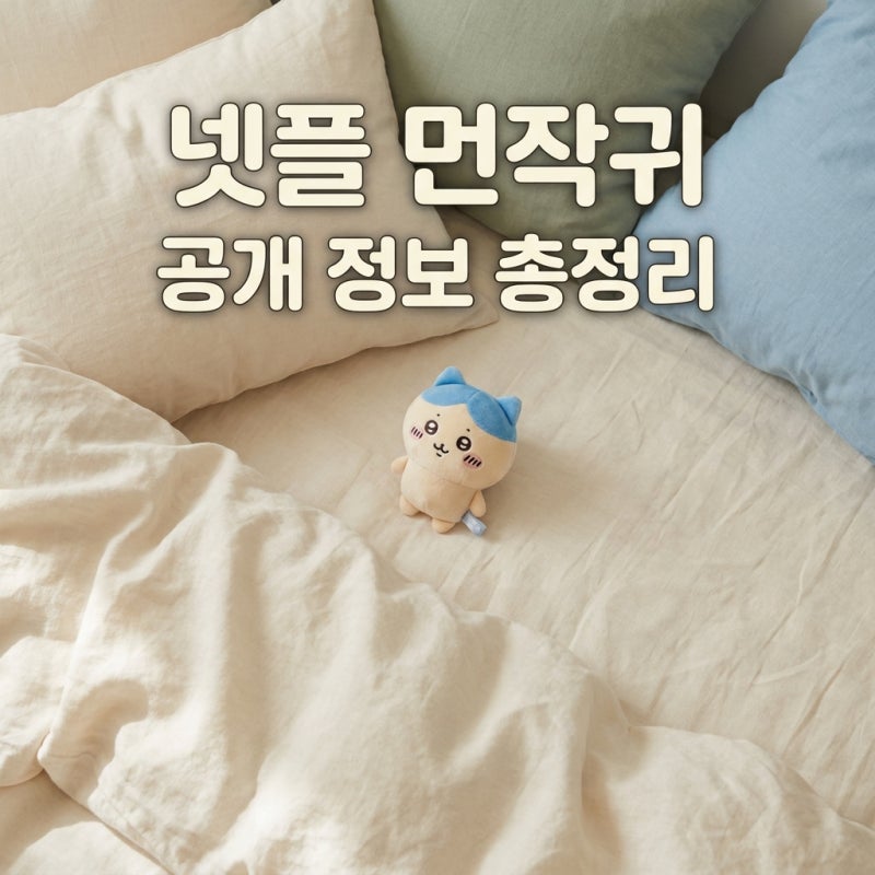 넷플릭스 먼작귀 한국 공개! 더빙 여부 및 무료 시청 방법 총정리