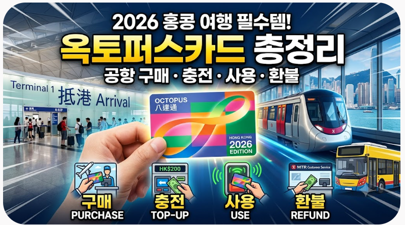 2026 홍콩 옥토퍼스카드｜공항 구매·충전·사용법·환불까지 한눈에