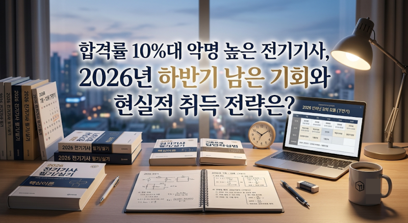 합격률 10%대 악명 높은 전기기사, 2026년 하반기 남은 기회와 현실적 취득 전략은?