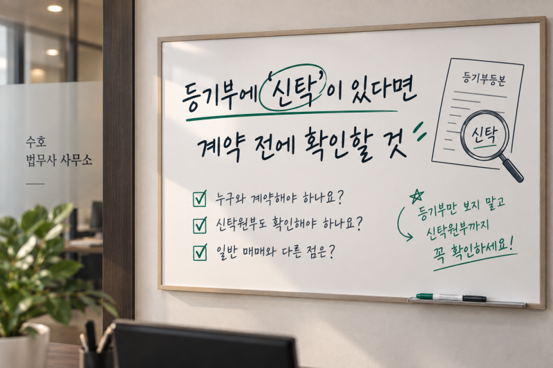 신탁부동산 매매, 누구와 계약해야 하나요?