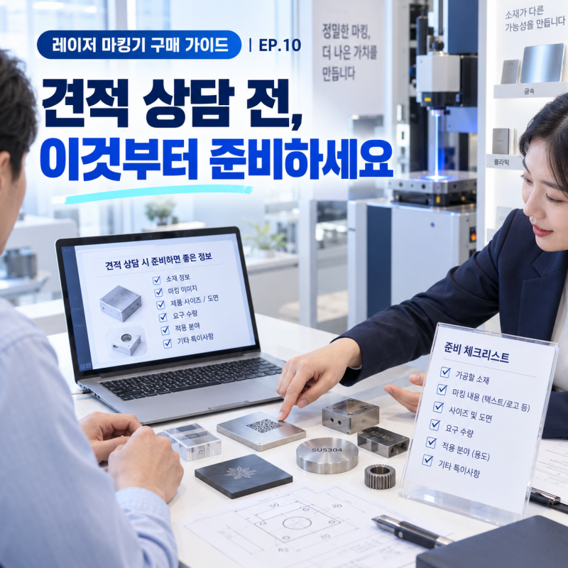 9편｜레이저 마킹기 견적 상담 전에 준비해야 할 정보