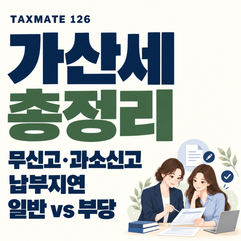 가산세 총정리｜무신고·과소신고·납부지연, 일반과 부당 차이