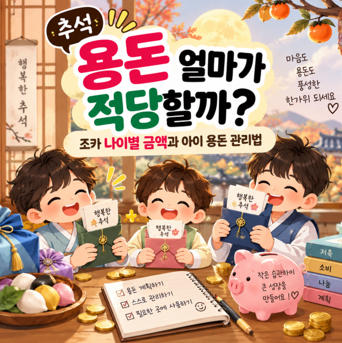 추석 용돈 얼마가 적당할까? 조카 나이별 금액과 아이 용돈 관리법