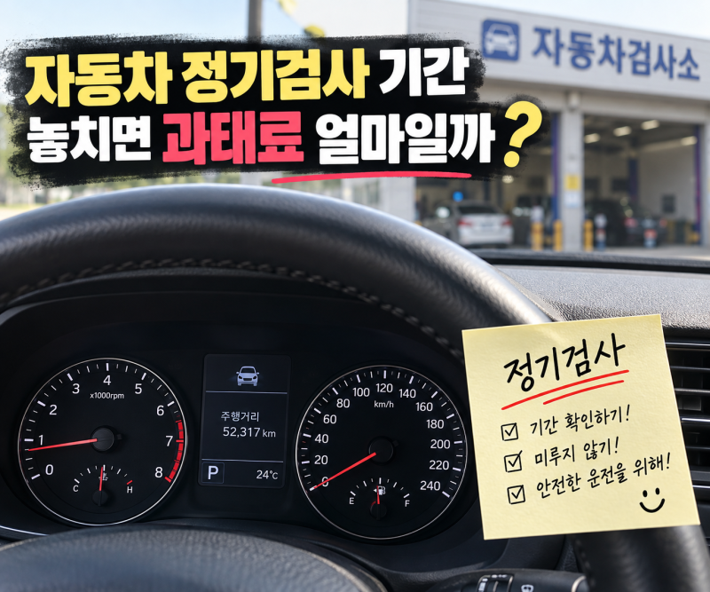 자동차 정기검사 주기, 신차 첫 검사부터 과태료까지 총정리