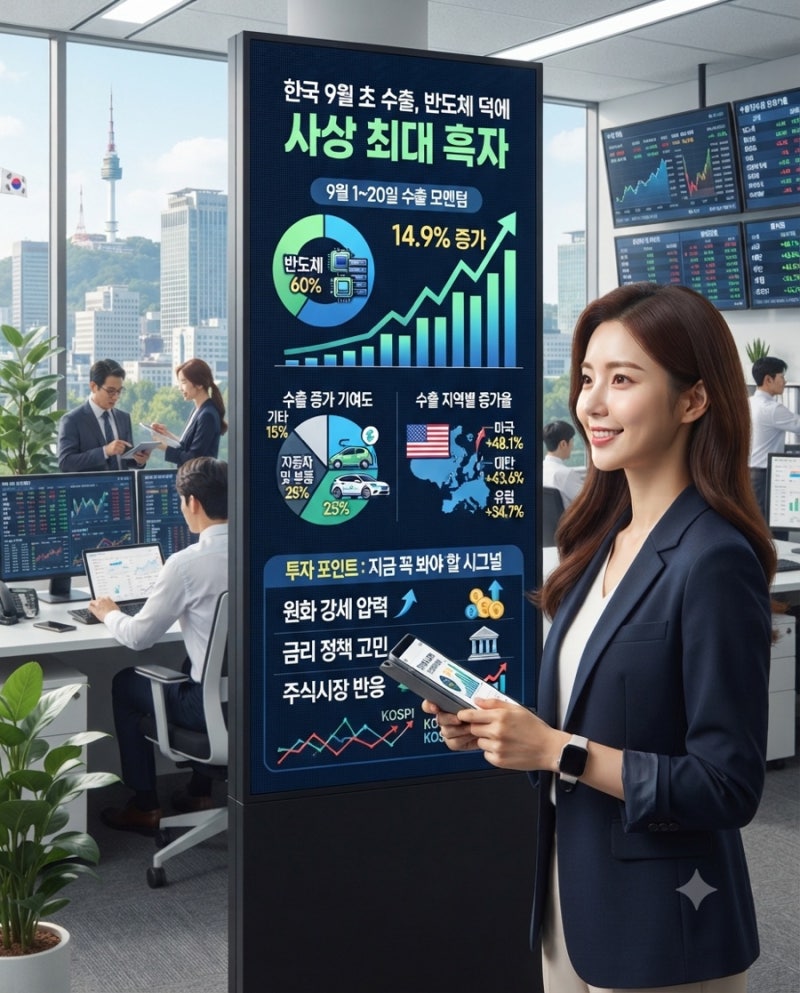 한국 9월 초 수출, 반도체 덕에 사상 최대 흑자…지금 꼭 봐야 할 투자 포인트