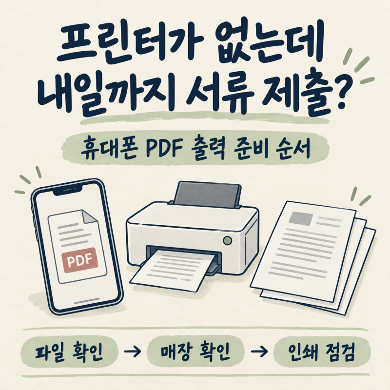 프린터가 없는데 내일까지 서류 제출? 휴대폰 PDF 출력 준비 순서