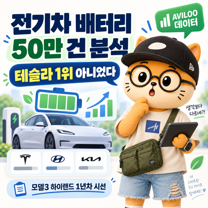 전기차 50만 건 배터리 검사했더니…테슬라 모델3 15만km 후 결과가 의외였다