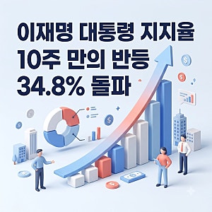 이재명 대통령 지지율 10주 만에 반등, 34.8% 기록한 진짜 배경