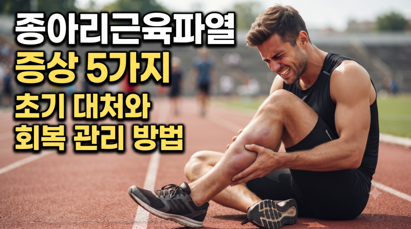 종아리근육파열 증상 5가지, 초기 대처와 회복 관리 방법