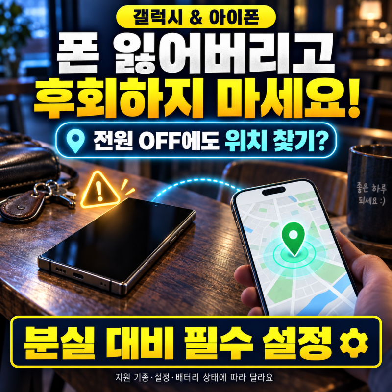 "전원이 꺼져도 위치를 찾는다고?" 스마트폰 분실 완벽 대비 및 오프라인 찾기 설정 가이드 (....