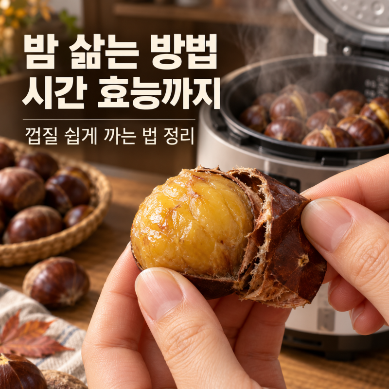 밤 삶는 방법 시간 효능까지, 껍질 쉽게 까는 법 정리