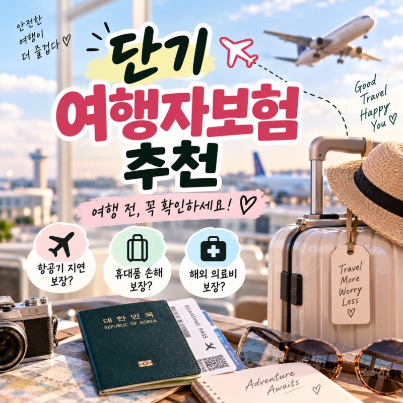 단기여행자보험 추천 기준 | 항공 지연·휴대품·의료비 보장 이렇게 고르세요