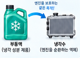 부동액과 냉각수 차이｜같은 건가요? 물만 넣으면 안 되는 이유