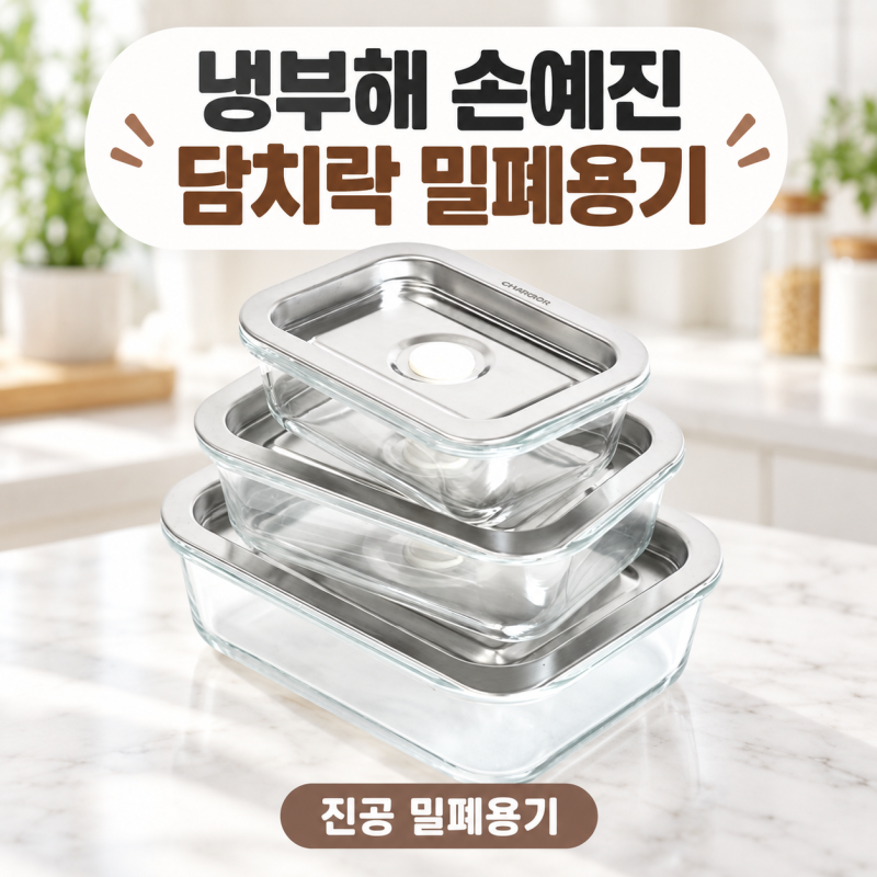 냉부 손예진 밀폐용기 어디꺼?냉장고를 부탁해 담치락 진공 DC-LOCK 스테인리스용기 가격 스....
