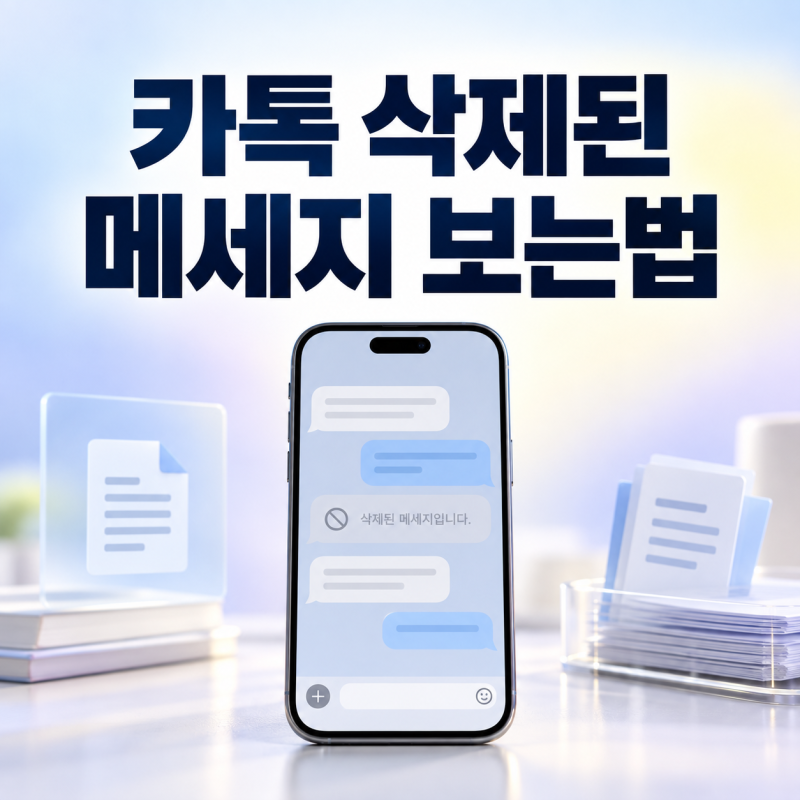 카톡 삭제된 메세지 보는법 지운 내용 사진 확인하는 방법