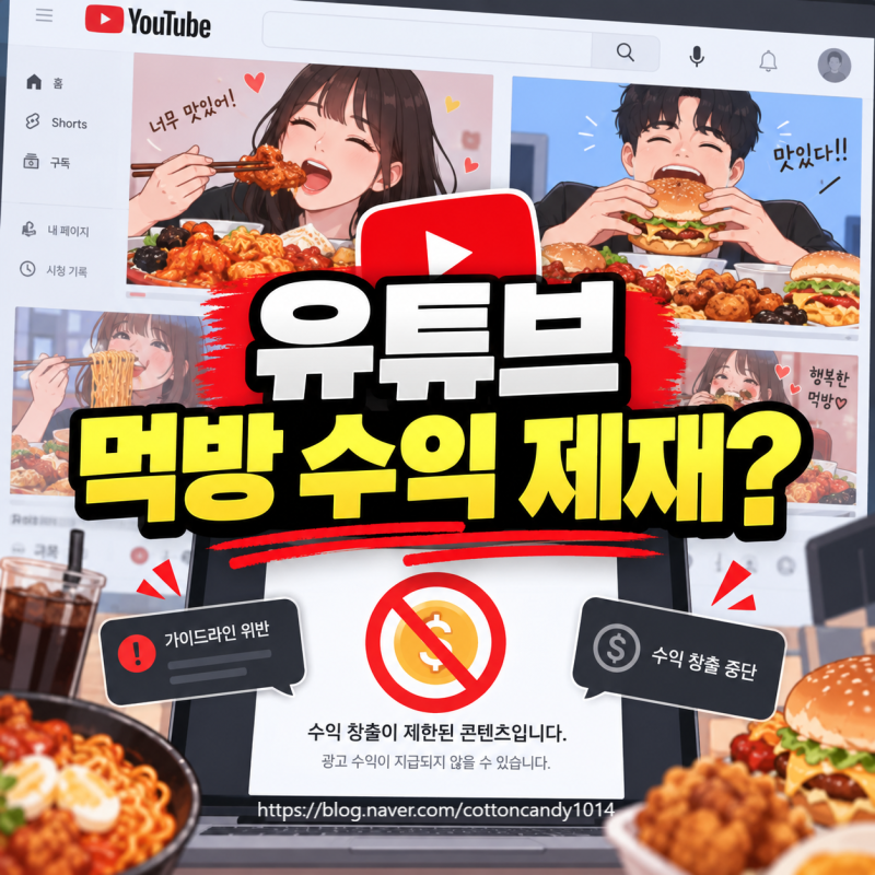 유튜브 먹방 수익 창출 중단? 살빼조·미소 제재, 쯔양·히밥 영향은?