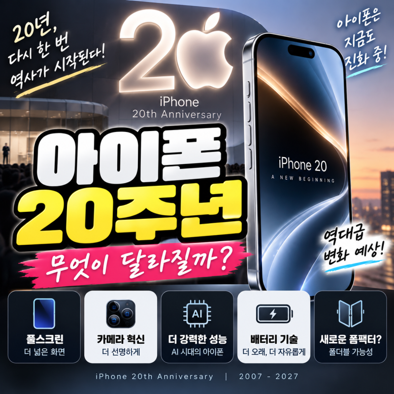 아이폰 20주년 완전히 달라질까? 2027년 역대급 변화 예상되는 이유
