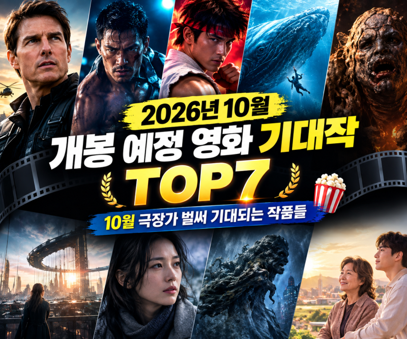 2026년 10월 개봉 예정 영화 기대작 TOP7｜10월 극장가 벌써 기대되는 작품들