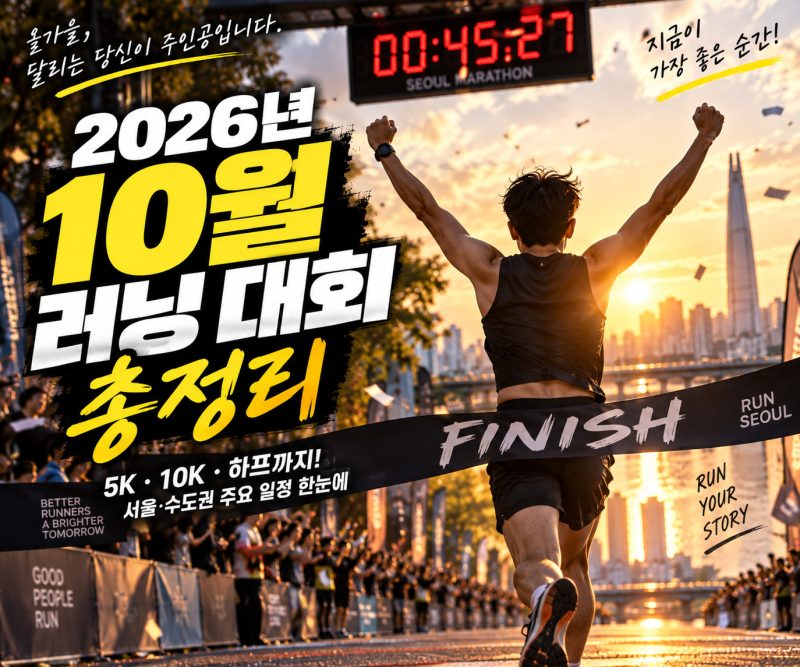 2026년 10월 러닝 대회 총정리｜서울·수도권 5K·10K·하프 일정 한눈에
