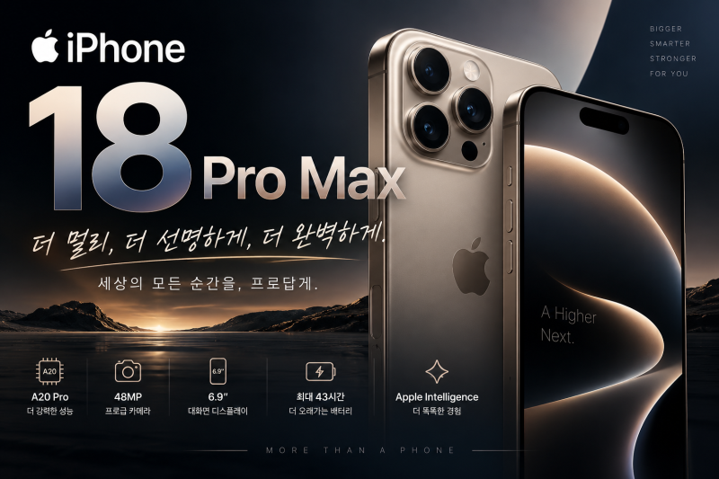 아이폰 18 프로맥스 스펙 총정리!